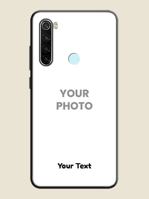 Custom Full Single Pic Upload With Text On Space Black Personalized Soft Matte Phone Covers -Xiaomi Redmi Note 8 - alternate view