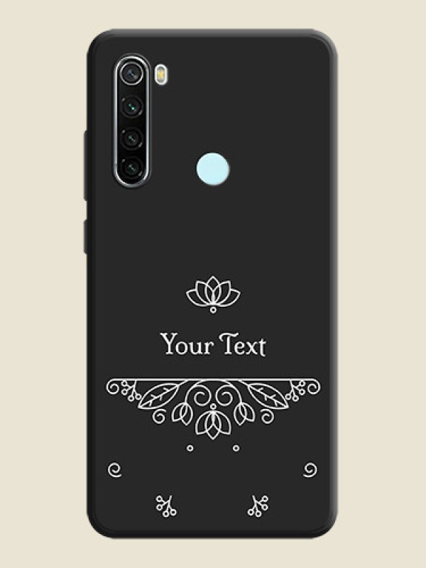 Custom Lotus Garden Custom Text On Space Black Personalized Soft Matte Phone Covers -Xiaomi Redmi Note 8 - alternate view