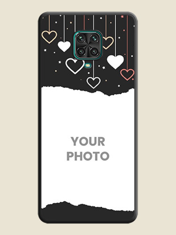 Custom Love Hangings with Splash Wave Picture on Space Black Custom Soft Matte Phone Back Cover - Redmi Note 9 Pro Max - alternate view