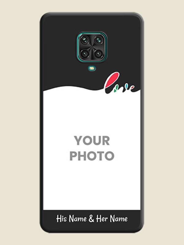 Custom Fall in Love Pattern with Picture on Photo on Space Black Soft Matte Mobile Case - Redmi Note 9 Pro Max - alternate view