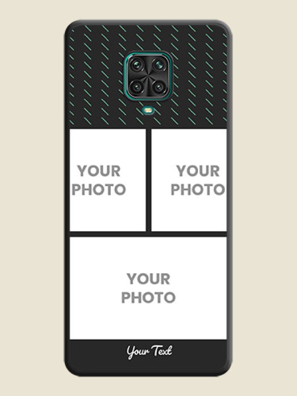 Custom Cross Dotted Pattern with 2 Image Holder  on Personalised Space Black Soft Matte Cases - Redmi Note 9 Pro Max - alternate view