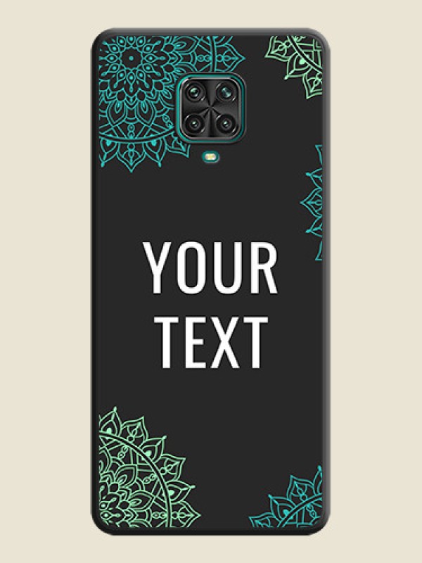 Custom Your Name with Floral Design on Space Black Custom Soft Matte Back Cover - Redmi Note 9 Pro Max - alternate view