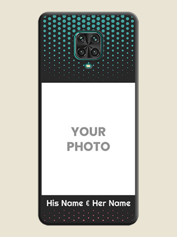 Custom Faded Dots with Grunge Photo Frame and Text on Space Black Custom Soft Matte Phone Cases - Redmi Note 9 Pro Max - alternate view