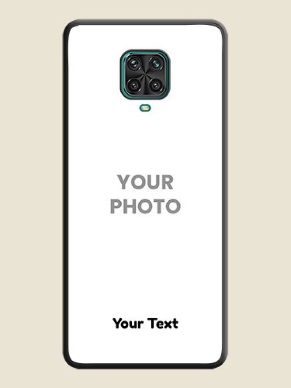 Custom Full Single Pic Upload With Text On Space Black Personalized Soft Matte Phone Covers -Xiaomi Redmi Note 9 Pro Max - alternate view