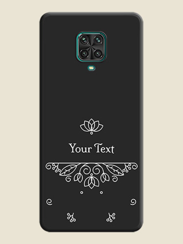 Custom Lotus Garden Custom Text On Space Black Personalized Soft Matte Phone Covers -Xiaomi Redmi Note 9 Pro Max - alternate view