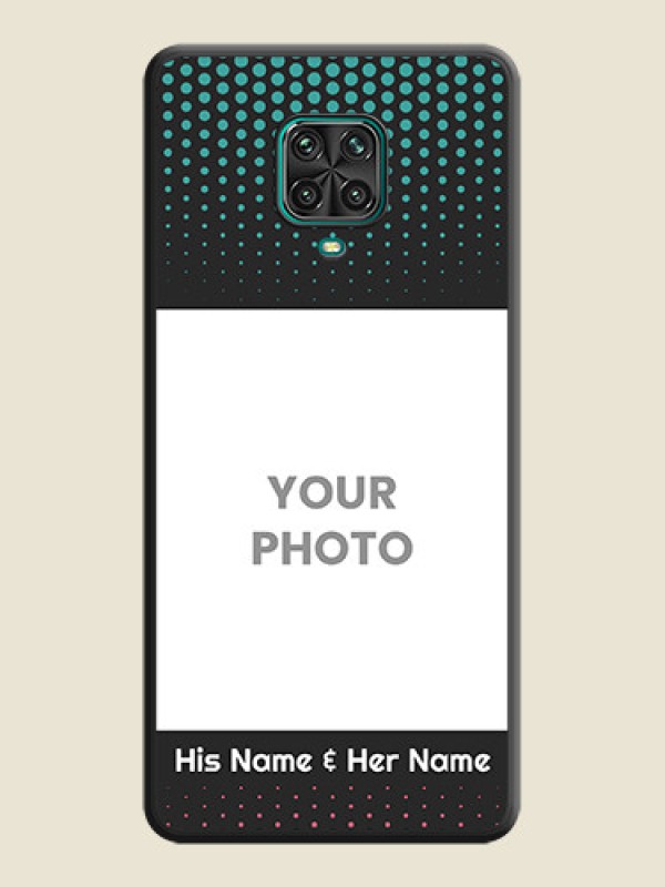 Custom Faded Dots with Grunge Photo Frame and Text on Space Black Custom Soft Matte Phone Cases - Redmi Note 9 Pro - alternate view