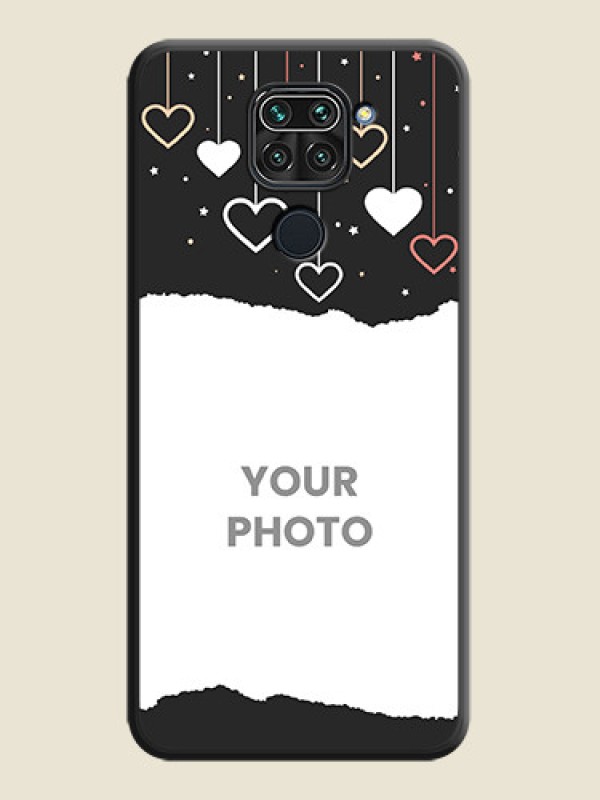 Custom Love Hangings with Splash Wave Picture on Space Black Custom Soft Matte Phone Back Cover - Redmi Note 9 - alternate view