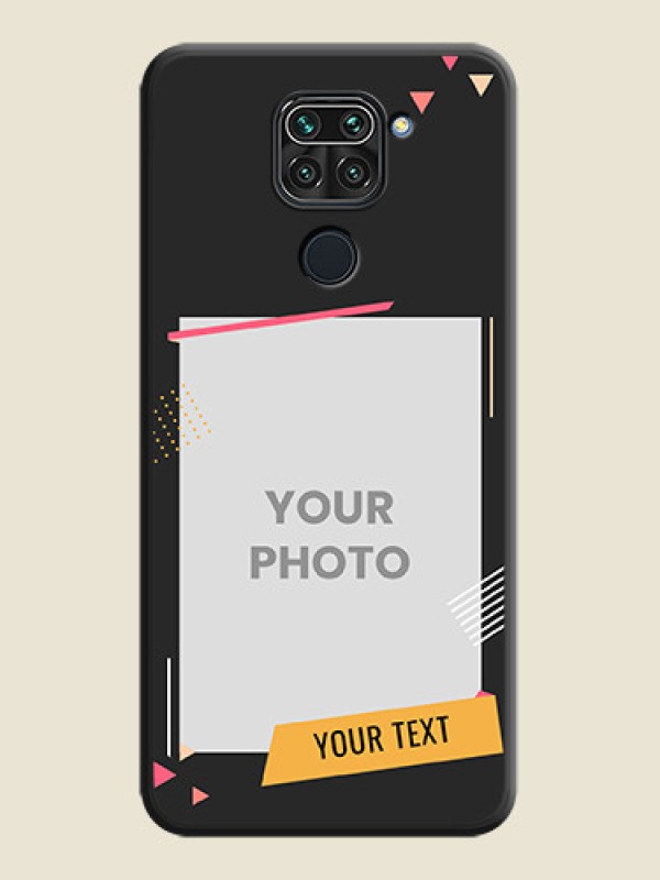 Custom Photo Frame with Triangle Small Dots on Photo on Space Black Soft Matte Back Cover - Redmi Note 9 - alternate view