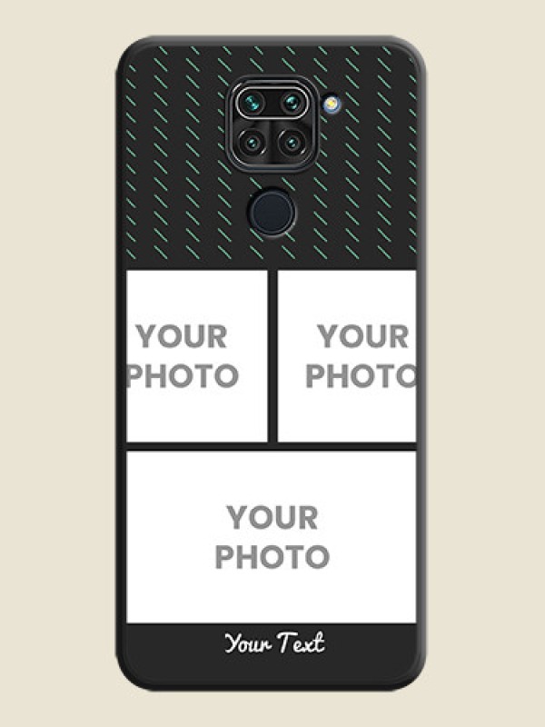 Custom Cross Dotted Pattern with 2 Image Holder  on Personalised Space Black Soft Matte Cases - Redmi Note 9 - alternate view