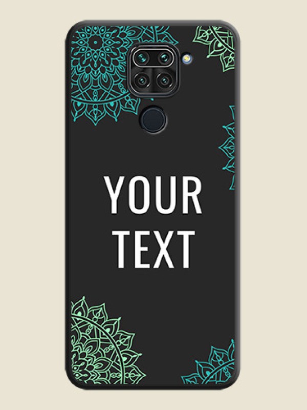 Custom Your Name with Floral Design on Space Black Custom Soft Matte Back Cover - Redmi Note 9 - alternate view