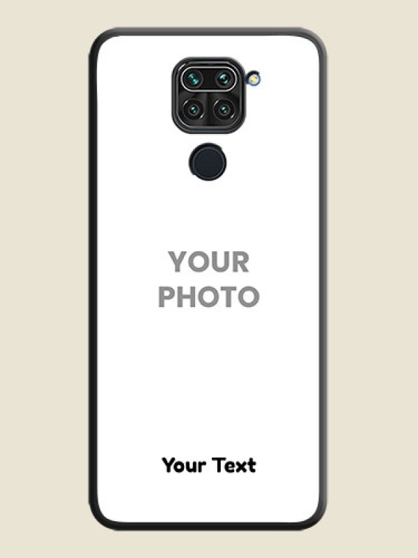 Custom Full Single Pic Upload With Text On Space Black Personalized Soft Matte Phone Covers -Xiaomi Redmi Note 9 - alternate view