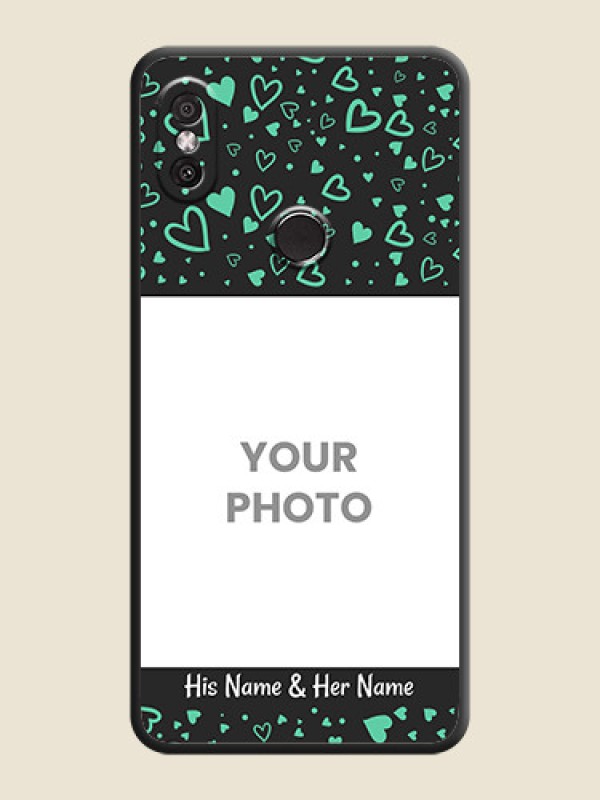 Custom Sea Green Indefinite Love Pattern - Photo on Space Black Soft Matte Mobile Cover - Redmi Y2 - alternate view