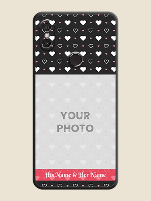 Custom White Color Love Symbols with Text Design - Photo on Space Black Soft Matte Phone Cover - Redmi Y2 - alternate view