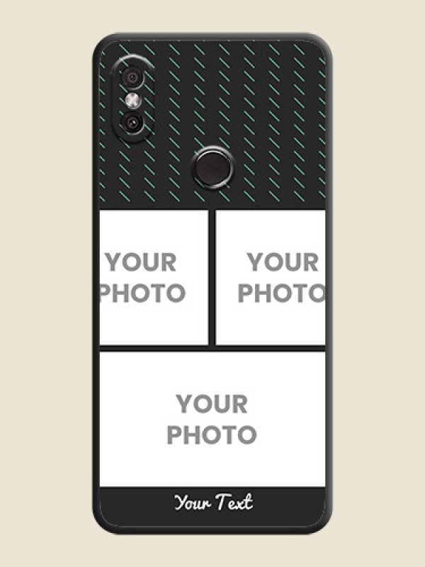 Custom Cross Dotted Pattern with 2 Image Holder  on Personalised Space Black Soft Matte Cases - Redmi Y2 - alternate view