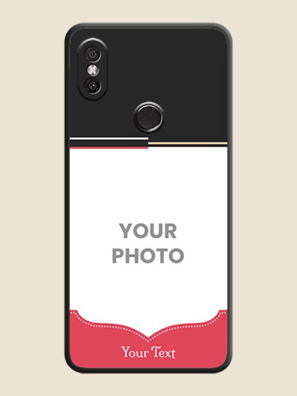 Custom Classic Plain Design with Name - Photo on Space Black Soft Matte Phone Cover - Redmi Y2 - alternate view
