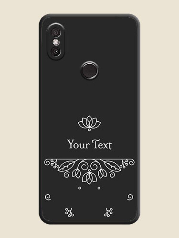 Custom Lotus Garden Custom Text On Space Black Personalized Soft Matte Phone Covers -Xiaomi Redmi Y2 - alternate view