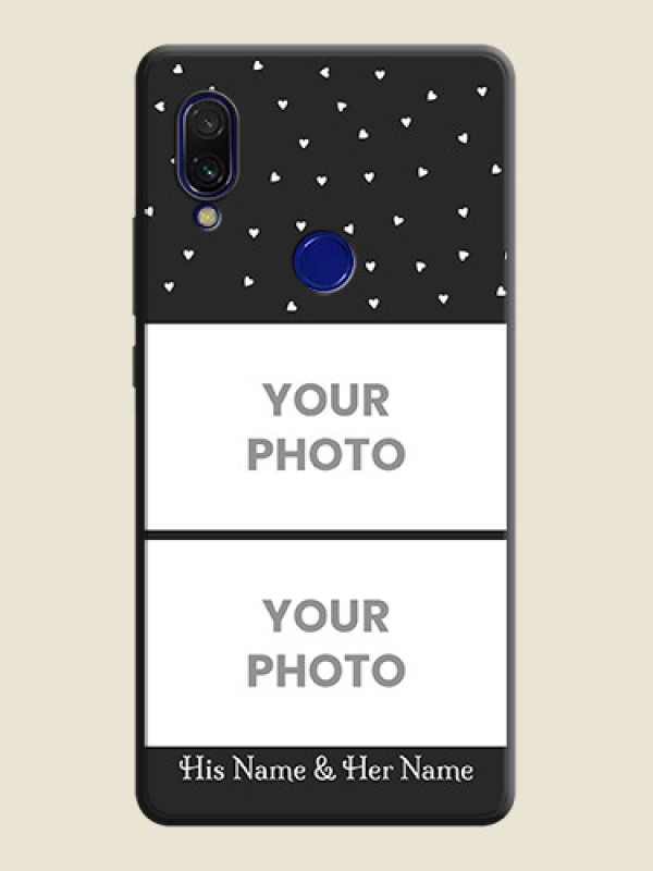 Custom Miniature Love Symbols with Name on Space Black Custom Soft Matte Back Cover - Redmi Y3 - alternate view
