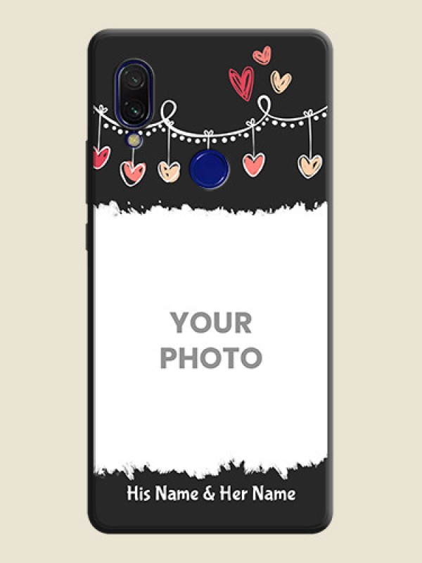 Custom Pink Love Hangings with Name on Space Black Custom Soft Matte Phone Cases - Redmi Y3 - alternate view