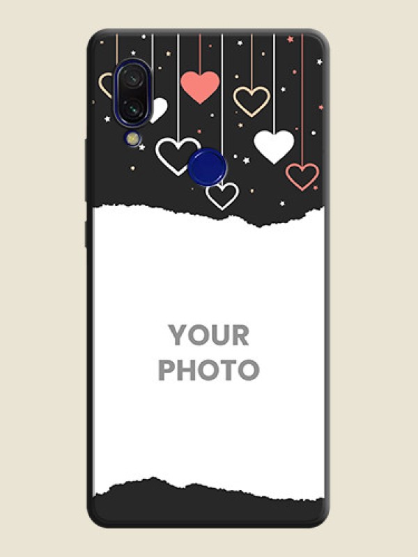 Custom Love Hangings with Splash Wave Picture on Space Black Custom Soft Matte Phone Back Cover - Redmi Y3 - alternate view