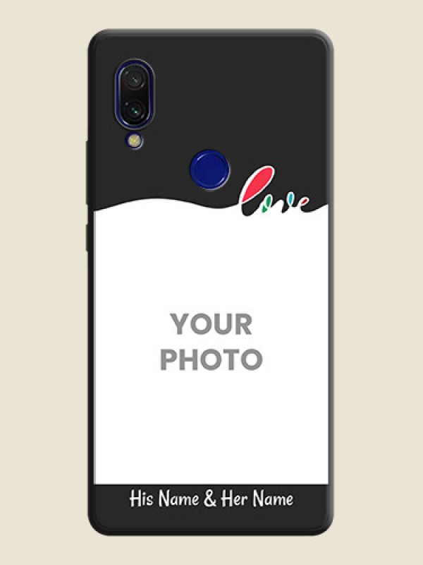 Custom Fall in Love Pattern with Picture - Photo on Space Black Soft Matte Mobile Case - Redmi Y3 - alternate view
