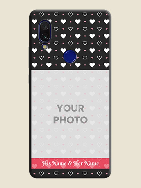 Custom White Color Love Symbols with Text Design - Photo on Space Black Soft Matte Phone Cover - Redmi Y3 - alternate view