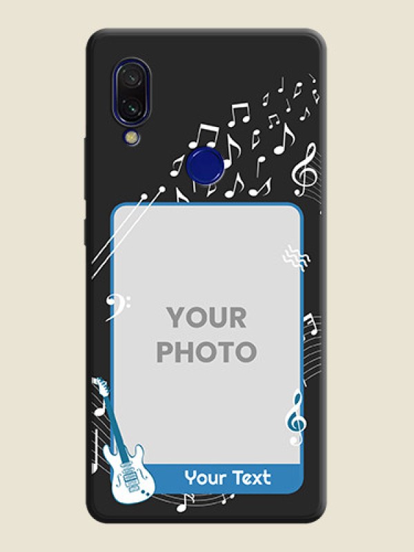 Custom Musical Theme Design with Text - Photo on Space Black Soft Matte Mobile Case - Redmi Y3 - alternate view