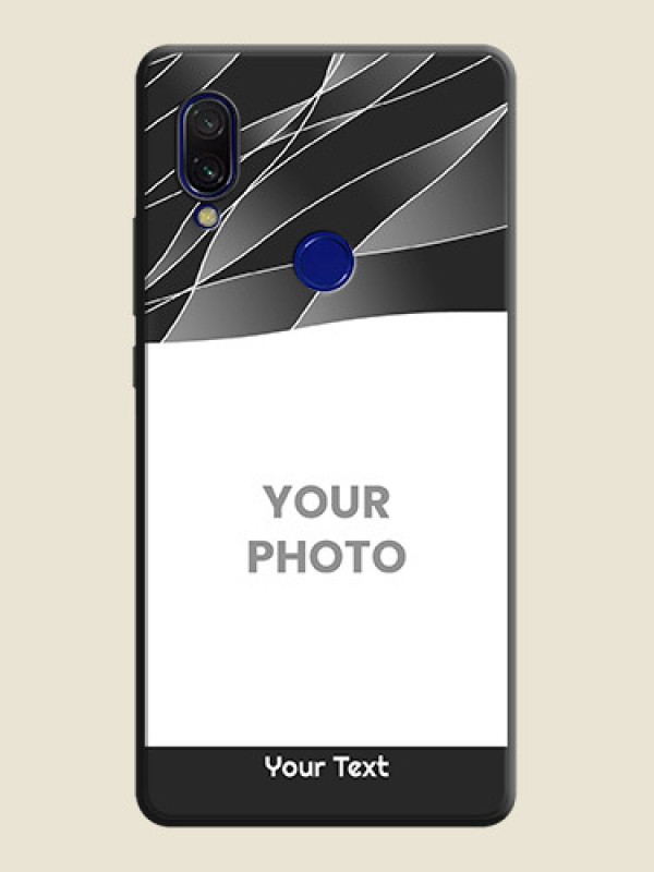 Custom Mixed Wave Lines - Photo on Space Black Soft Matte Mobile Cover - Redmi Y3 - alternate view