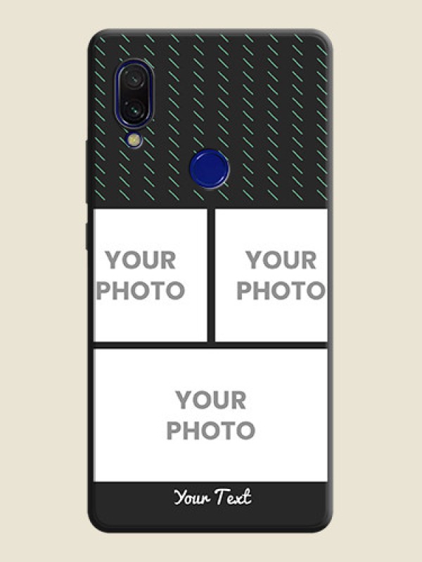 Custom Cross Dotted Pattern with 2 Image Holder  on Personalised Space Black Soft Matte Cases - Redmi Y3 - alternate view