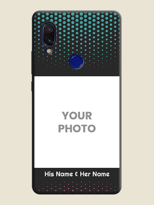Custom Faded Dots with Grunge Photo Frame and Text on Space Black Custom Soft Matte Phone Cases - Redmi Y3 - alternate view