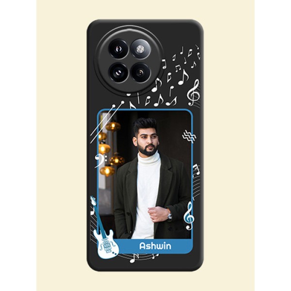 Musical Theme Design with Text on Photo On Space Black Custom Soft Matte Mobile Back Cover - Xiaomi 14 Civi Musical Theme Design with Text on Photo On Space Black Custom Soft Matte Mobile Back Cover - Xiaomi 14 Civi