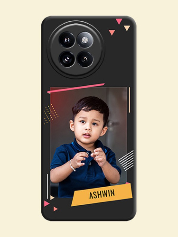 Photo Frame with Triangle Small Dots on Photo On Space Black Custom Soft Matte Mobile Back Cover - Xiaomi 14 Civi