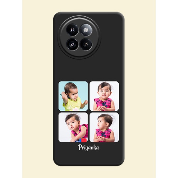 Floral Art with 6 Image Holder on Photo On Space Black Custom Soft Matte Mobile Back Cover - Xiaomi 14 Civi Floral Art with 6 Image Holder on Photo On Space Black Custom Soft Matte Mobile Back Cover - Xiaomi 14 Civi