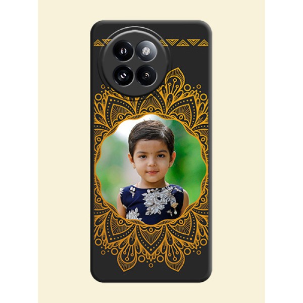 Round Image with Floral Design On Space Black Custom Soft Matte Mobile Back Cover - Xiaomi 14 Civi Round Image with Floral Design On Space Black Custom Soft Matte Mobile Back Cover - Xiaomi 14 Civi