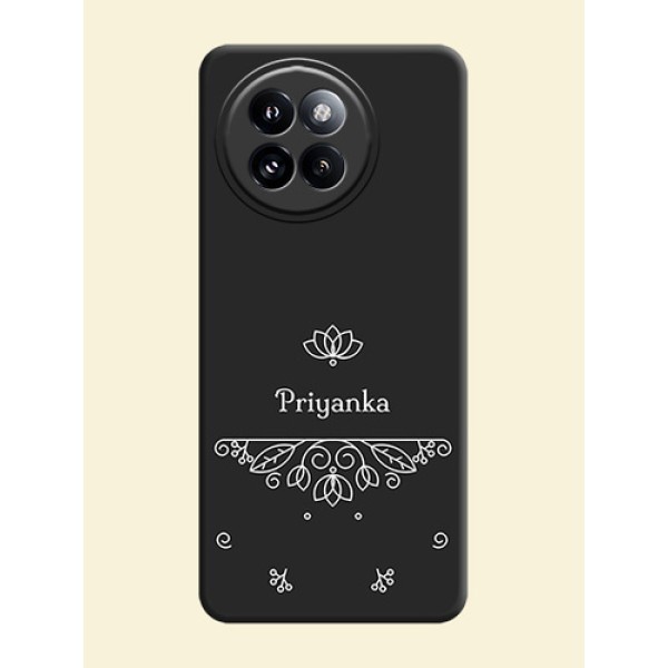 Lotus Garden Custom Text On Space Black Custom Soft Matte Mobile Back Cover - Xiaomi 14 Civi Lotus Garden Custom Text On Space Black Custom Soft Matte Mobile Back Cover - Xiaomi 14 Civi