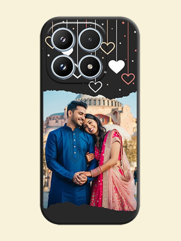 Love Hangings with Splash Wave Picture On Space Black Custom Soft Matte Mobile Back Cover - Xiaomi 17 5G