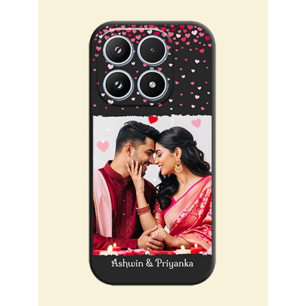 Fall in Love with Your Partner on Photo On Space Black Custom Soft Matte Mobile Back Cover - Xiaomi 17 5G Fall in Love with Your Partner on Photo On Space Black Custom Soft Matte Mobile Back Cover - Xiaomi 17 5G