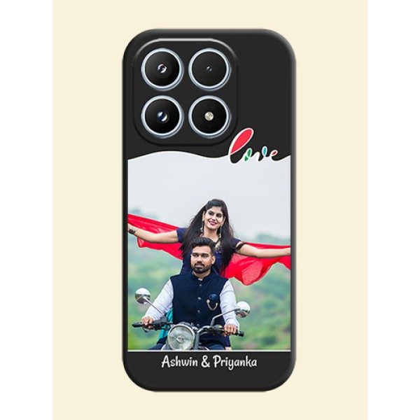 Fall in Love Pattern with Picture on Photo On Space Black Custom Soft Matte Mobile Back Cover - Xiaomi 17 5G Fall in Love Pattern with Picture on Photo On Space Black Custom Soft Matte Mobile Back Cover - Xiaomi 17 5G