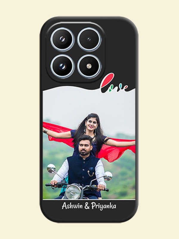 Fall in Love Pattern with Picture on Photo On Space Black Custom Soft Matte Mobile Back Cover - Xiaomi 17 5G
