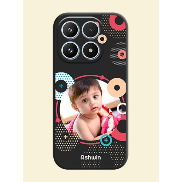 Multicoloured Round Image On Space Black Custom Soft Matte Mobile Back Cover - Xiaomi 17 5G