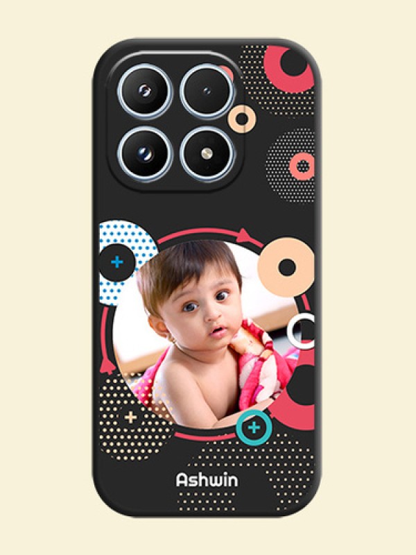 Multicoloured Round Image On Space Black Custom Soft Matte Mobile Back Cover - Xiaomi 17 5G