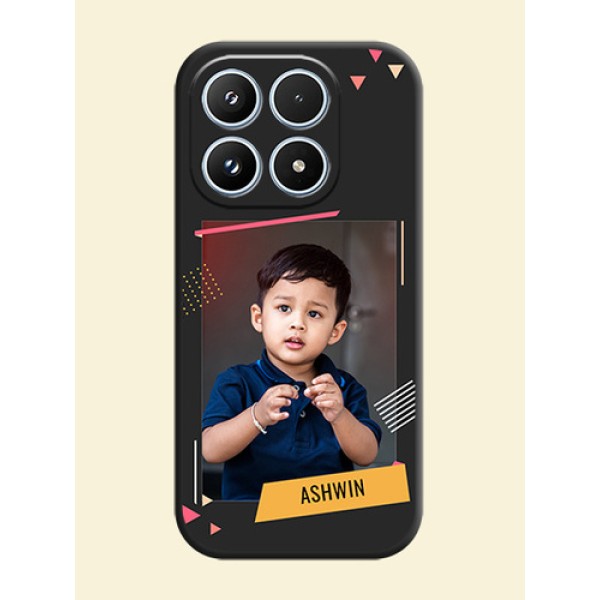 Photo Frame with Triangle Small Dots on Photo On Space Black Custom Soft Matte Mobile Back Cover - Xiaomi 17 5G Photo Frame with Triangle Small Dots on Photo On Space Black Custom Soft Matte Mobile Back Cover - Xiaomi 17 5G