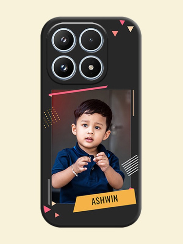 Photo Frame with Triangle Small Dots on Photo On Space Black Custom Soft Matte Mobile Back Cover - Xiaomi 17 5G