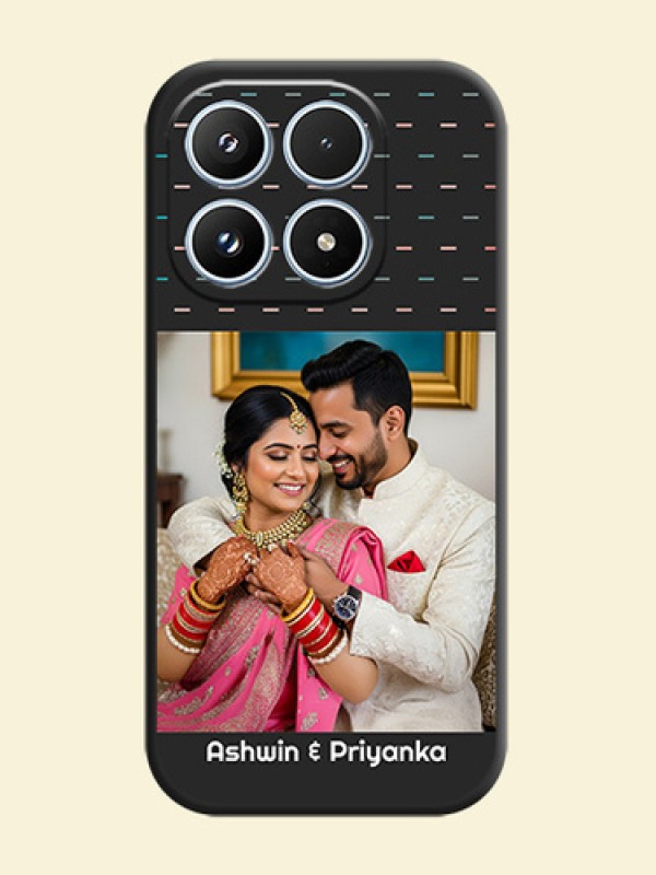 Line Pattern Design with Text On Space Black Custom Soft Matte Mobile Back Cover - Xiaomi 17 5G