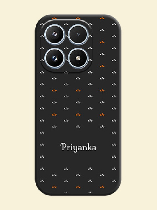 Simple Pattern With Custom Text On Space Black Custom Soft Matte Mobile Back Cover - Xiaomi 17 5G
