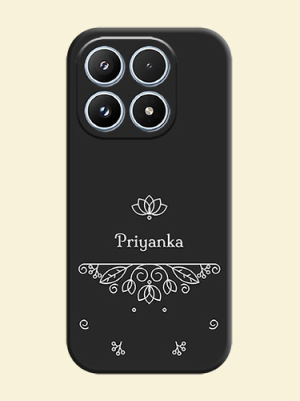 Lotus Garden Custom Text On Space Black Custom Soft Matte Mobile Back Cover - Xiaomi 17 5G