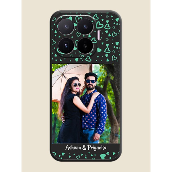 Sea Green Indefinite Love Pattern on Photo On Space Black Custom Soft Matte Mobile Back Cover - Xiaomi 17T 5G Sea Green Indefinite Love Pattern on Photo On Space Black Custom Soft Matte Mobile Back Cover - Xiaomi 17T 5G