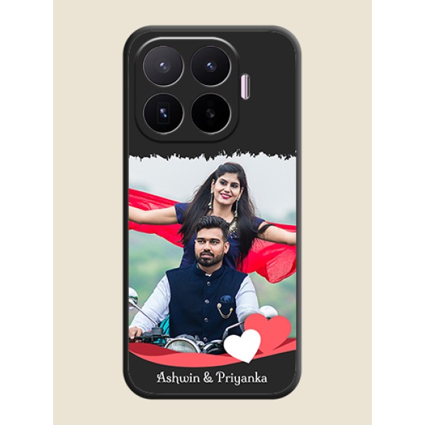 Pin Color Love Shaped Ribbon Design with Text On Space Black Custom Soft Matte Mobile Back Cover - Xiaomi 17T 5G Pin Color Love Shaped Ribbon Design with Text On Space Black Custom Soft Matte Mobile Back Cover - Xiaomi 17T 5G