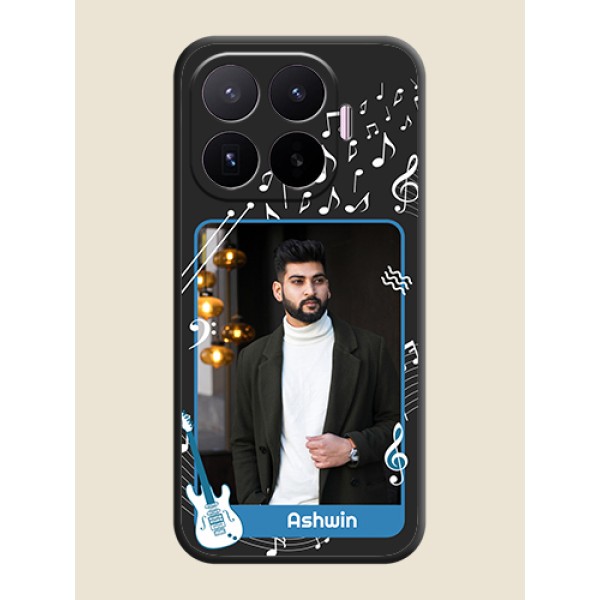 Musical Theme Design with Text on Photo On Space Black Custom Soft Matte Mobile Back Cover - Xiaomi 17T 5G Musical Theme Design with Text on Photo On Space Black Custom Soft Matte Mobile Back Cover - Xiaomi 17T 5G