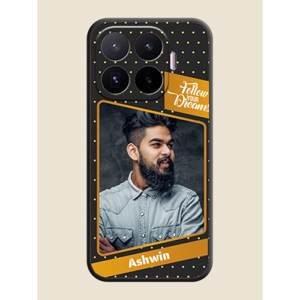 Follow Your Dreams with White Dots On Space Black Custom Soft Matte Mobile Back Cover - Xiaomi 17T 5G