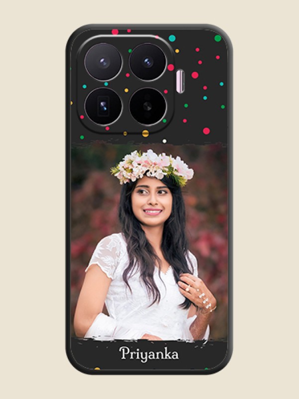 Multicolor Dotted Pattern with Text On Space Black Custom Soft Matte Mobile Back Cover - Xiaomi 17T 5G